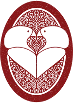Visuals By Ken heart shaped doves in an elipse logo